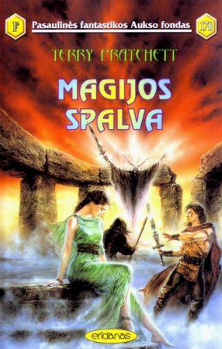 Magijos spalva: fantastinis romanas / Terry Pratchett; iš anglų kalbos vertė Andrius Tapinas. - Kaunas: Eridanas, 2000. - 221 p. - (Pasaulinės fantastikos aukso fondas; t. 178). - ISBN 9986-97-051-2